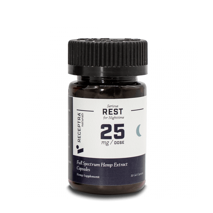 Receptra Naturals Capsules - 25mg, 30ct (a Capsules) made by Receptra Naturals sold at CBD Emporium