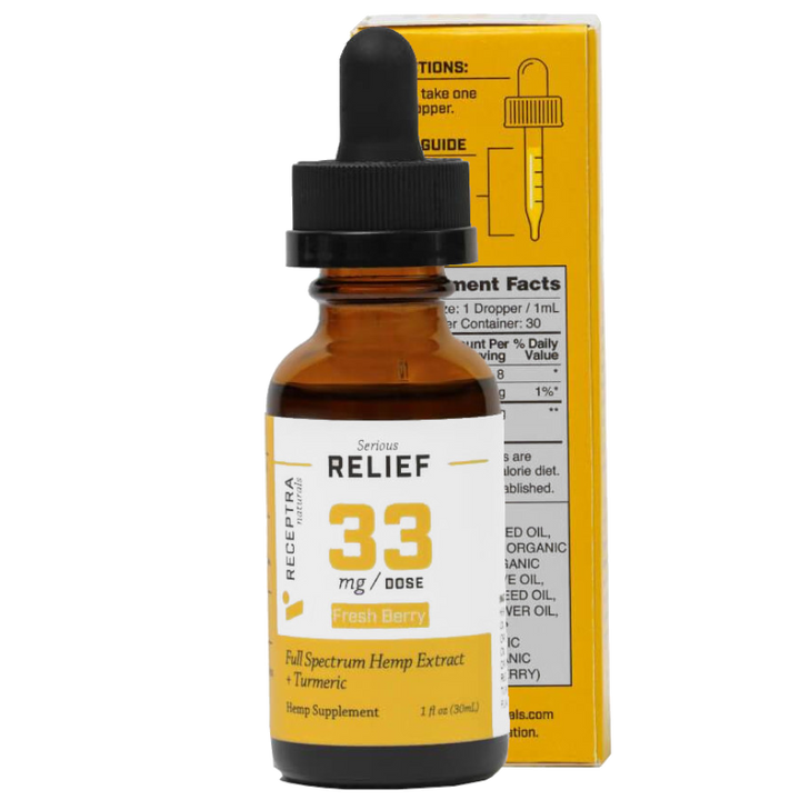 Receptra Naturals Full Spectrum CBD Tincture, Relief 33 - Fresh Berry (a Tincture) made by Receptra Naturals sold at CBD Emporium