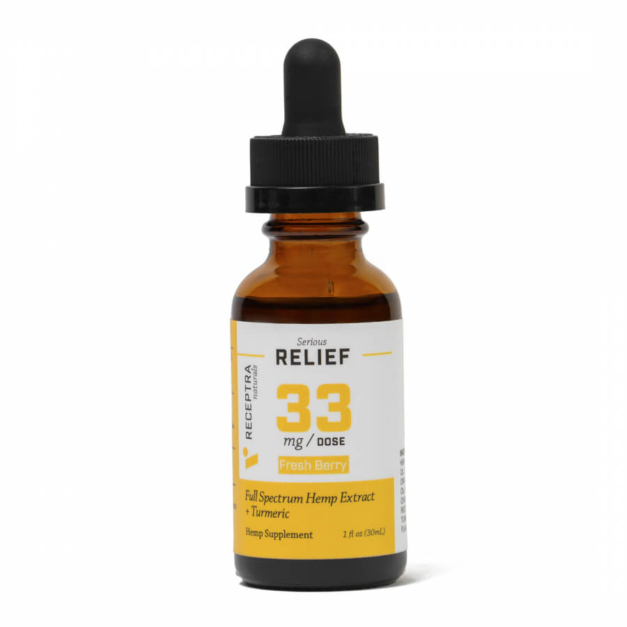 Receptra Naturals Full Spectrum Tincture - Fresh Berry (Relief), 33mg/dose (a Tincture) made by Receptra Naturals sold at CBD Emporium