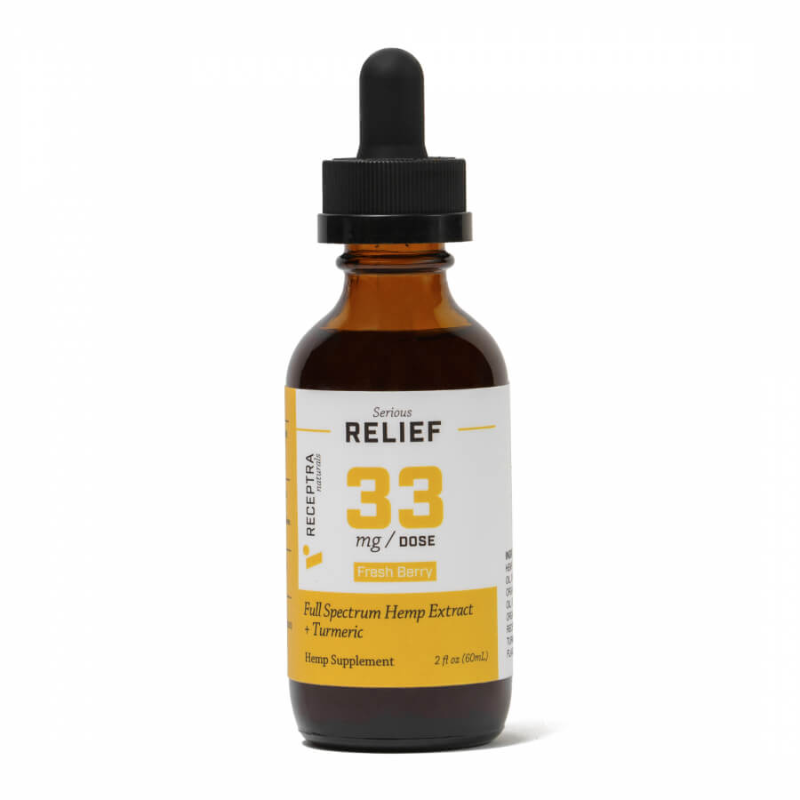 Receptra Naturals Full Spectrum Tincture - Fresh Berry (Relief), 33mg/dose (a Tincture) made by Receptra Naturals sold at CBD Emporium