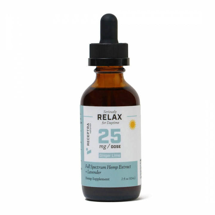 Receptra Naturals Full Spectrum Tincture - Ginger Lime (Relax), 25mg/dose (a Tincture) made by Receptra Naturals sold at CBD Emporium