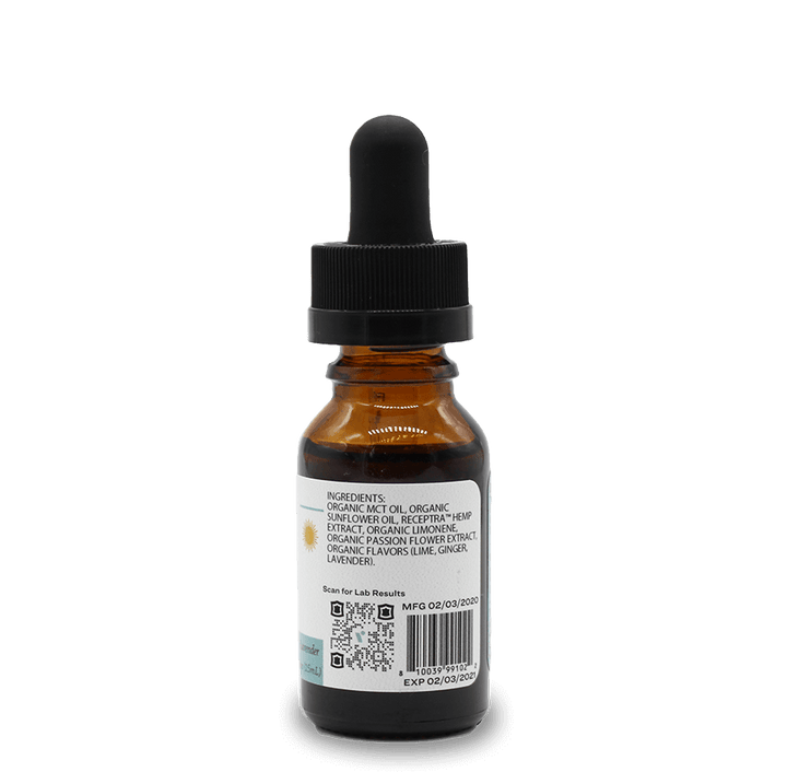 Receptra Naturals Full Spectrum Tincture - Ginger Lime (Relax), 25mg/dose (a Tincture) made by Receptra Naturals sold at CBD Emporium