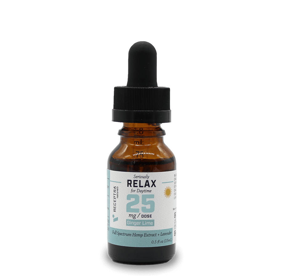 Receptra Naturals Full Spectrum Tincture - Ginger Lime (Relax), 25mg/dose (a Tincture) made by Receptra Naturals sold at CBD Emporium