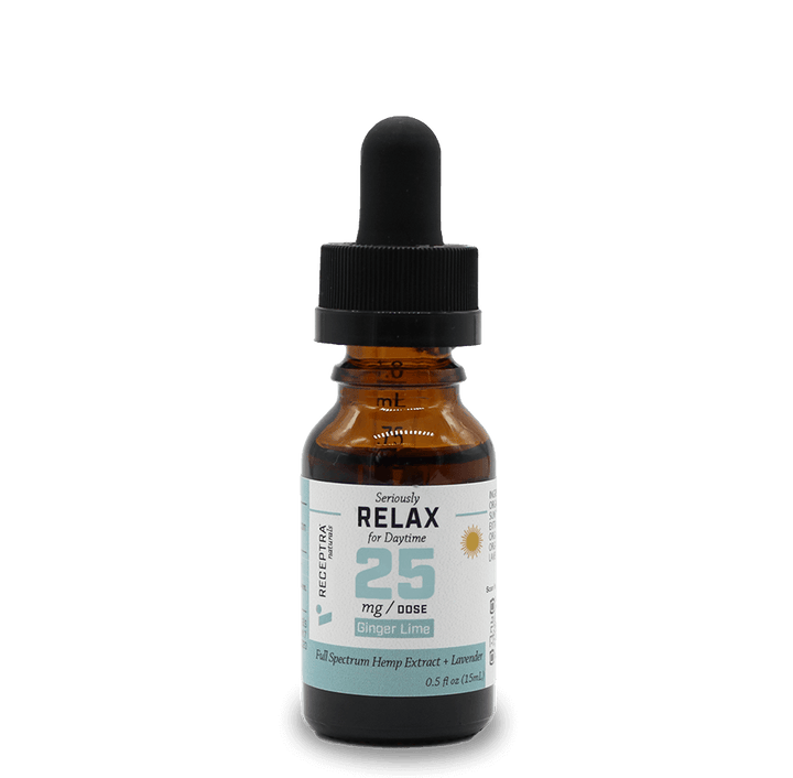 Receptra Naturals Full Spectrum Tincture - Ginger Lime (Relax), 25mg/dose (a Tincture) made by Receptra Naturals sold at CBD Emporium