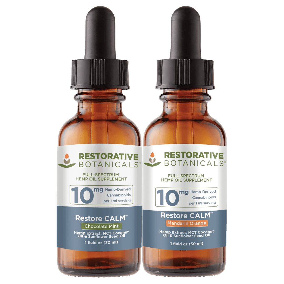 Restorative Botanicals Full-Spectrum CBD CALM Tinctures - 300mg, 1oz (a Tincture) made by Restorative Botanicals sold at CBD Emporium