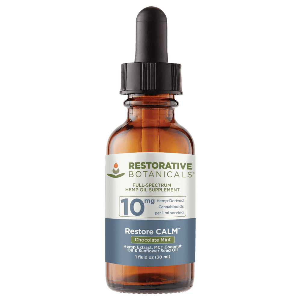 Restorative Botanicals Full-Spectrum CBD CALM Tinctures - 300mg, 1oz (a Tincture) made by Restorative Botanicals sold at CBD Emporium