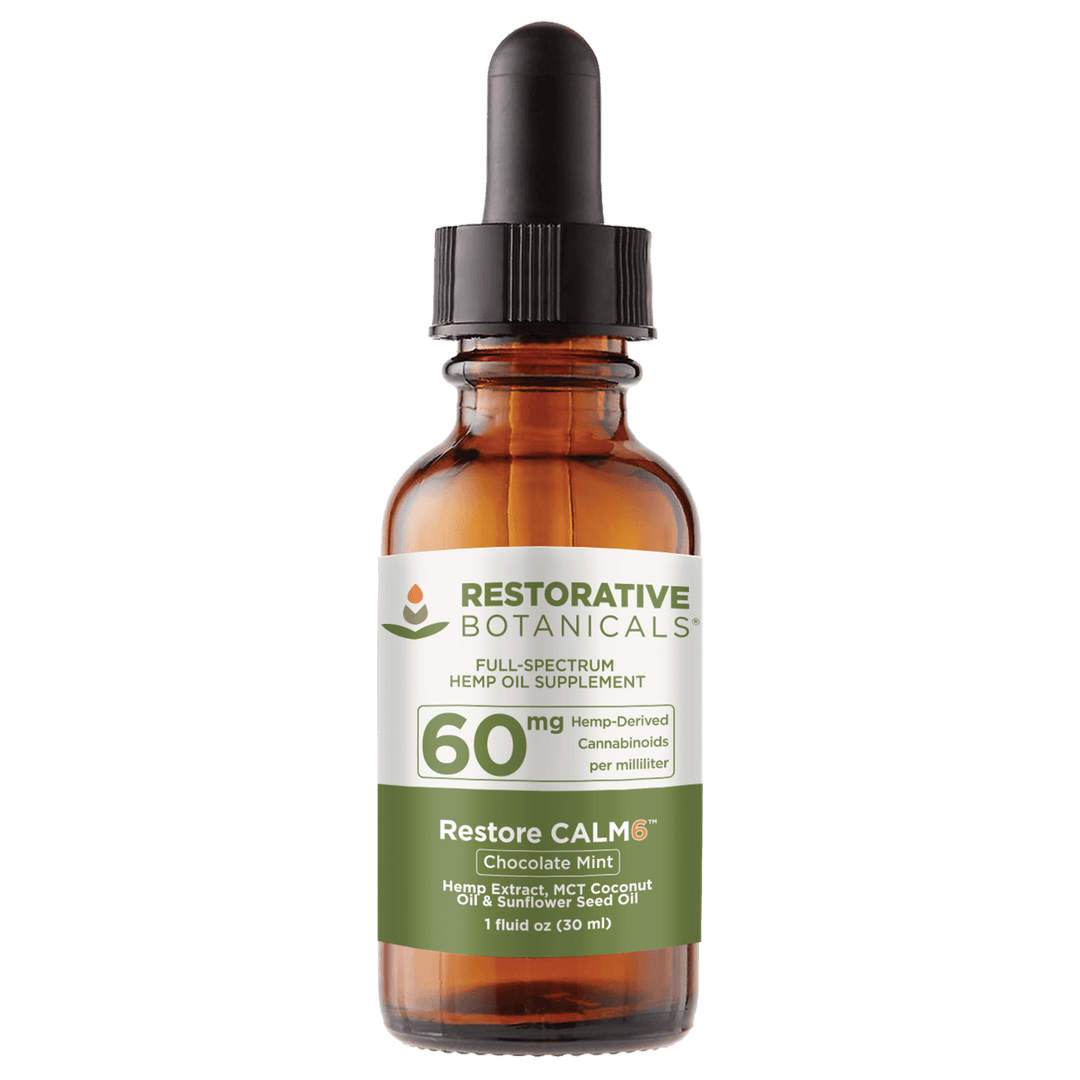 Restorative Botanicals Full-Spectrum CBD CALM6 Tincture - 1800mg, 1oz (a Tincture) made by Restorative Botanicals sold at CBD Emporium