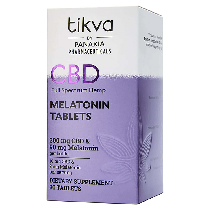 Tikva Full Spectrum CBD Tablets, Melatonin