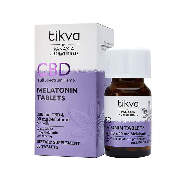 Tikva Full Spectrum CBD Tablets, Melatonin