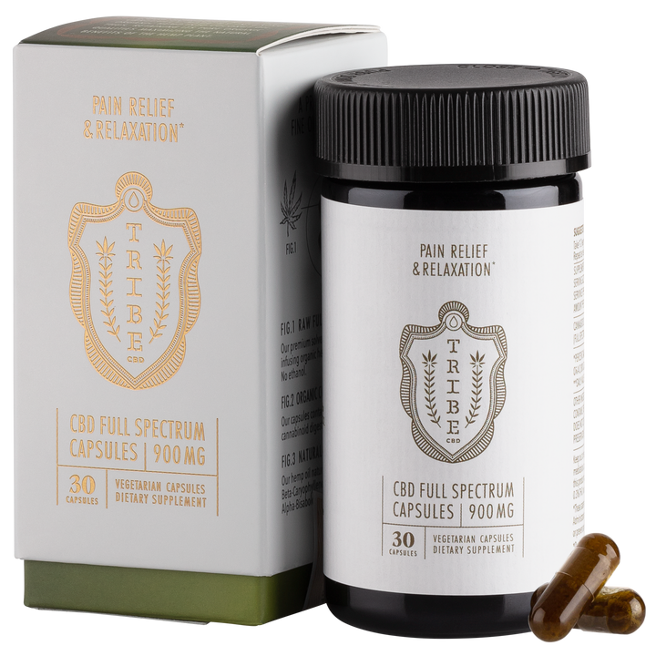 Tribe Full Spectrum CBD Oil Capsules - 30mg, 30ct (a Capsules) made by Tribe CBD sold at CBD Emporium