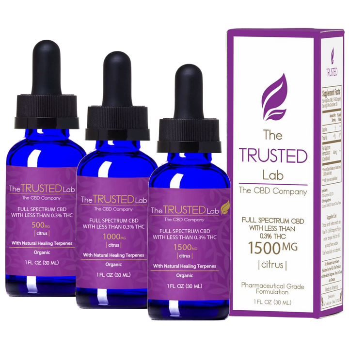 The Trusted Lab Full Spectrum CBD Tincture - Citrus - CBD Emporium