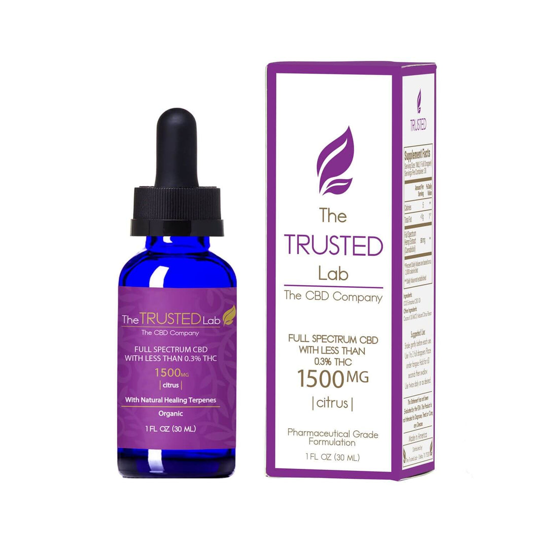 Trusted Lab Full Spectrum Tincture - Citrus (a Tincture) made by The Trusted Lab sold at CBD Emporium