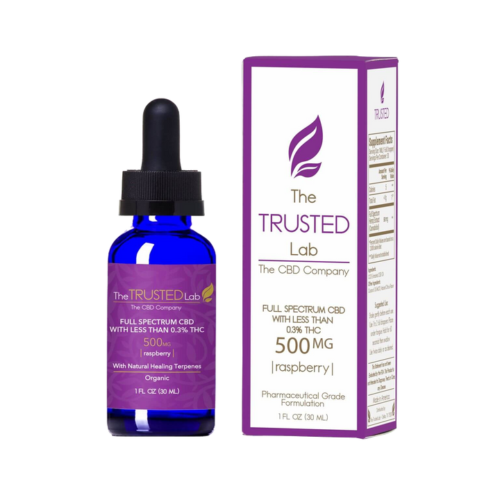 The Trusted Lab Full Spectrum CBD Tincture - Raspberry - CBD Emporium