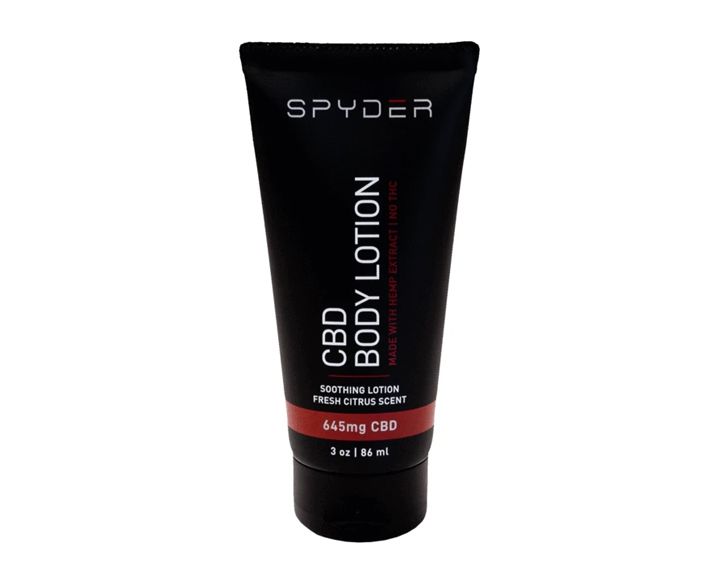 Spyder Broad Spectrum CBD Body Lotion - 645mg, 3oz - CBD Emporium